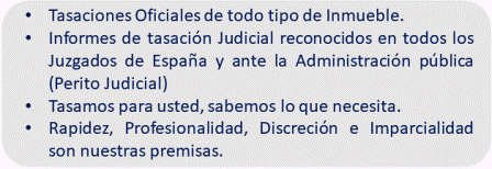 Tasacion para los Juzgados de chalet en Torrevieja